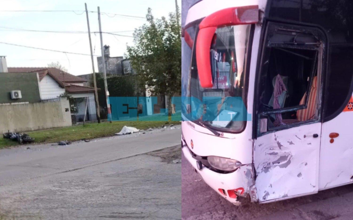 Otra tragedia vial en La Plata: un joven motociclista murió tras chocar contra un micro